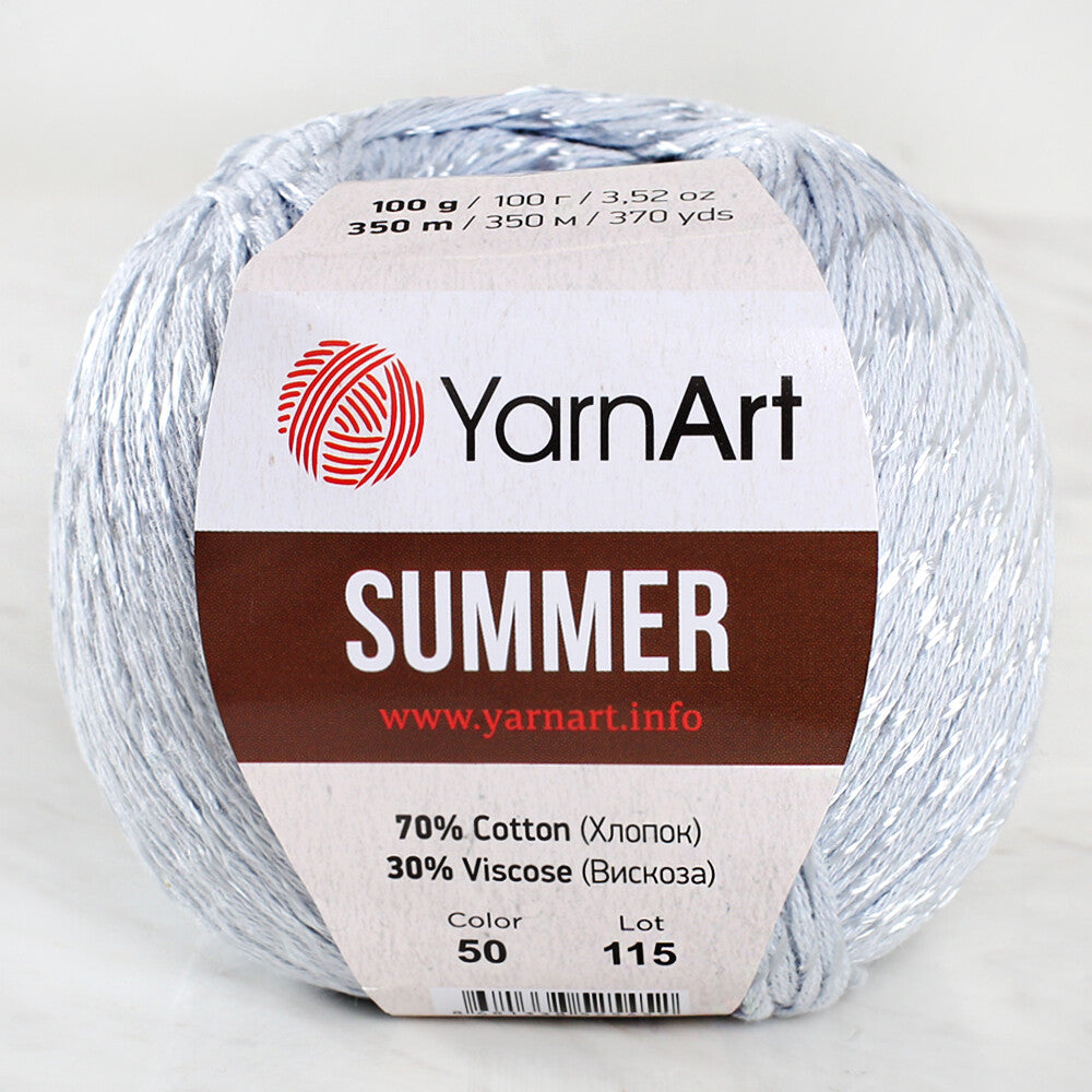 Yarnart Summer Gri ile nefes alan yapısı sayesinde serin ve şık yazlık örgüler yaratın.