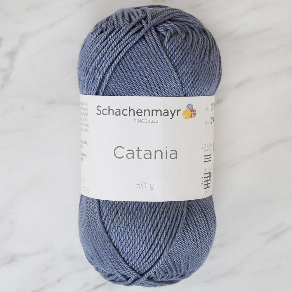 Schachenmayr Catania 50gr Antrasit el örgü ipi, yumuşak ve dayanıklı pamuk yapısıyla örgü projelerinize şıklık katar.