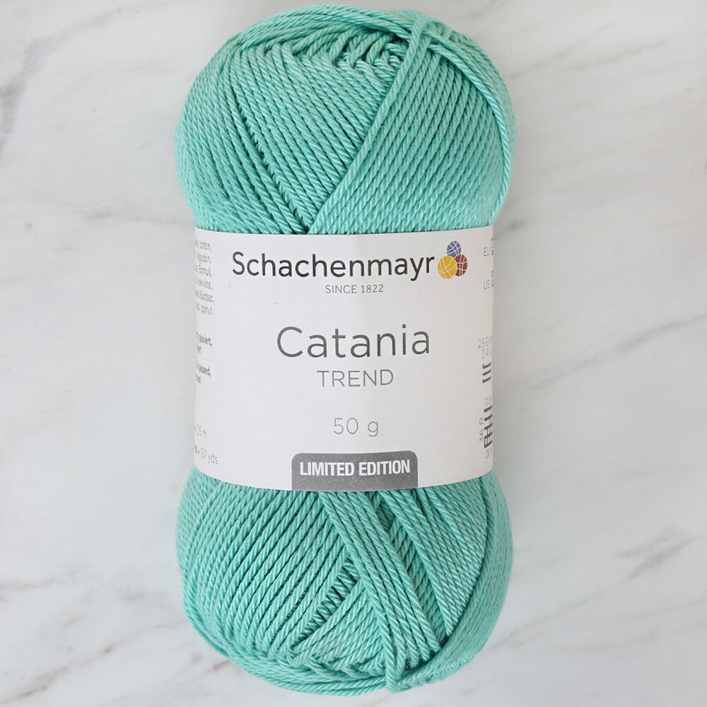 Canlı yeşil Schachenmayr Catania Trend 50gr pamuk el örgü ipi bebek ve hassas ciltler için idealdir.