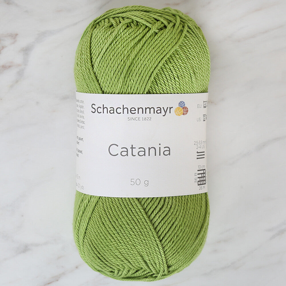 Schachenmayr Catania 50gr yeşil el örgü ipi ile canlı renk ve yumuşak dokunuşlu projeler örün.