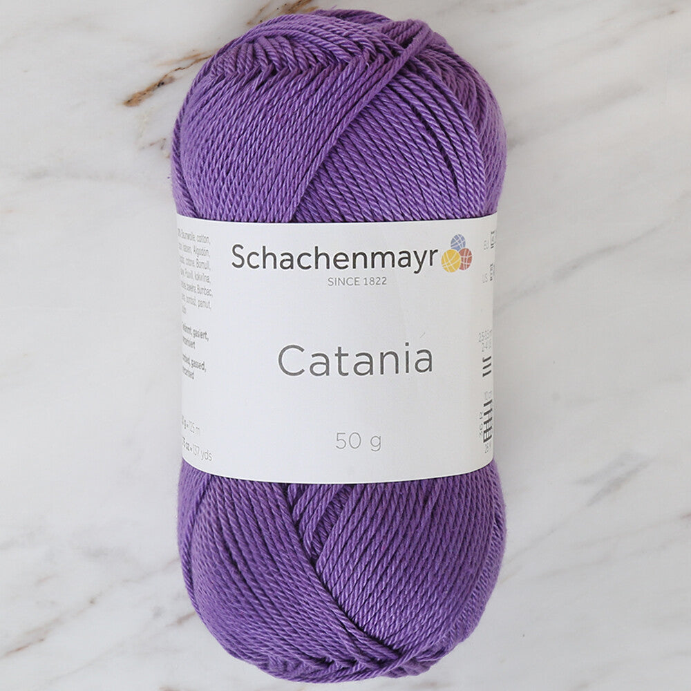 Schachenmayr Catania 50gr mor merserize pamuk el örgü ipi, canlı ve solmaz renk.
