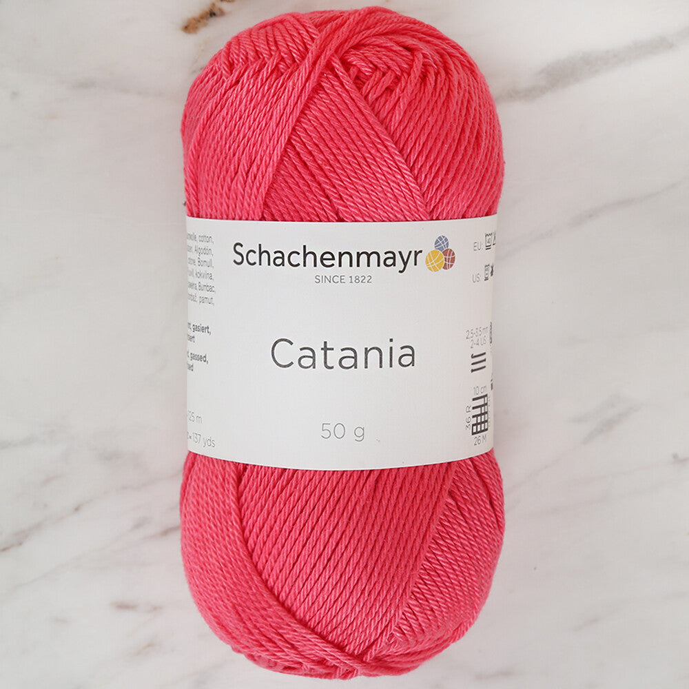 Schachenmayr Catania 50gr Nar Çiçeği el örgü ipi canlı rengi ve yumuşak dokusuyla uzun ömürlü kullanım sunar.