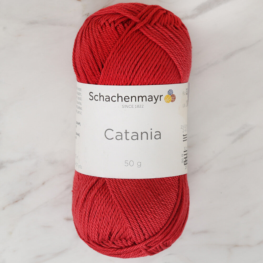 Schachenmayr Catania 50gr kırmızı el örgü ipi ile solmaz, yumuşak ve kaliteli projeler yaratın.