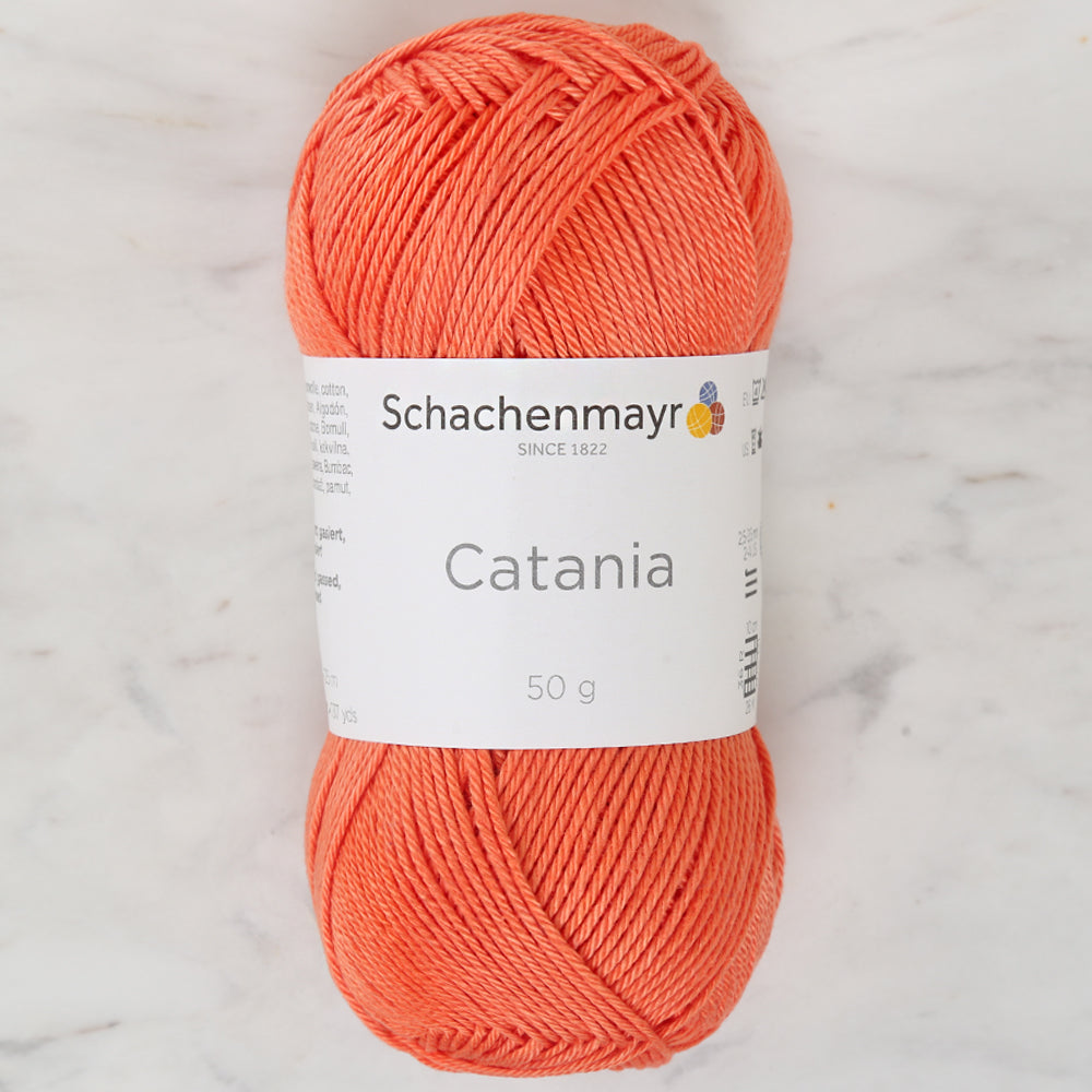 Schachenmayr Catania 50 gr turuncu ipi, yumuşak dokusu ve canlı tonuyla amigurumi ve örgü projelerinizde kalite sunar.