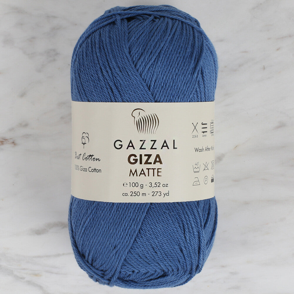 Gazzal Giza Matte Koyu mavi El Örgü İpi - 5575