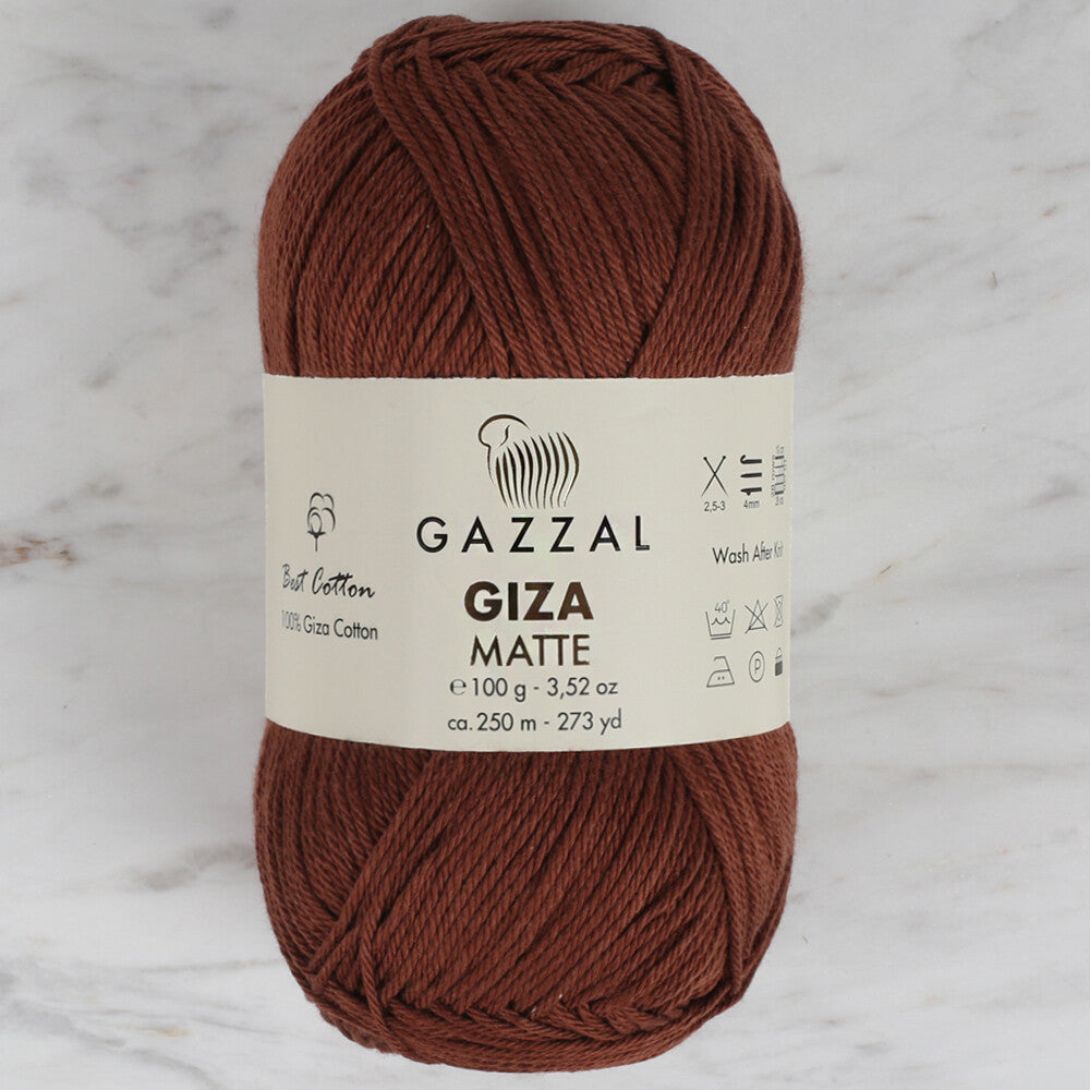 Gazzal Giza Matte Kahverengi El Örgü İpi - 5585