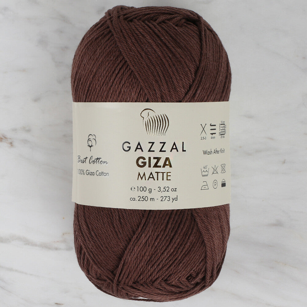 Gazzal Giza Matte Koyu Kahve El Örgü İpi - 5586