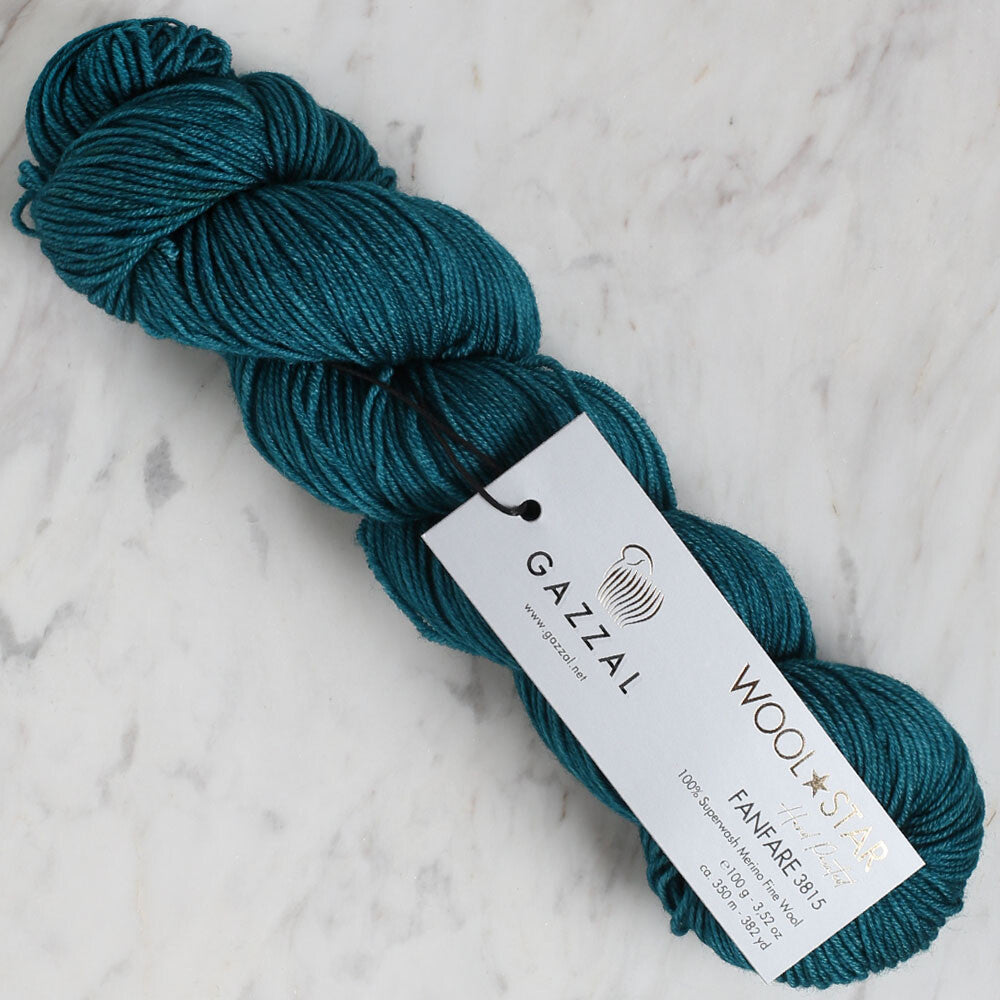 Gazzal Wool Star Petrol Yeşili El örgü İpi - 3815