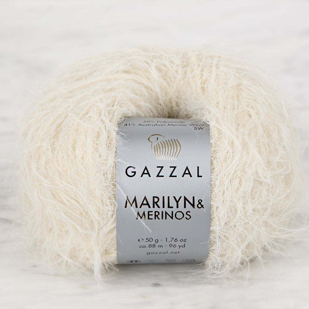 Gazzal Marilyn&Merinos Krem El Örgü İpi 8270 ile yumuşak dokunuşlu premium kalite ve konforu bir arada yaşayın.