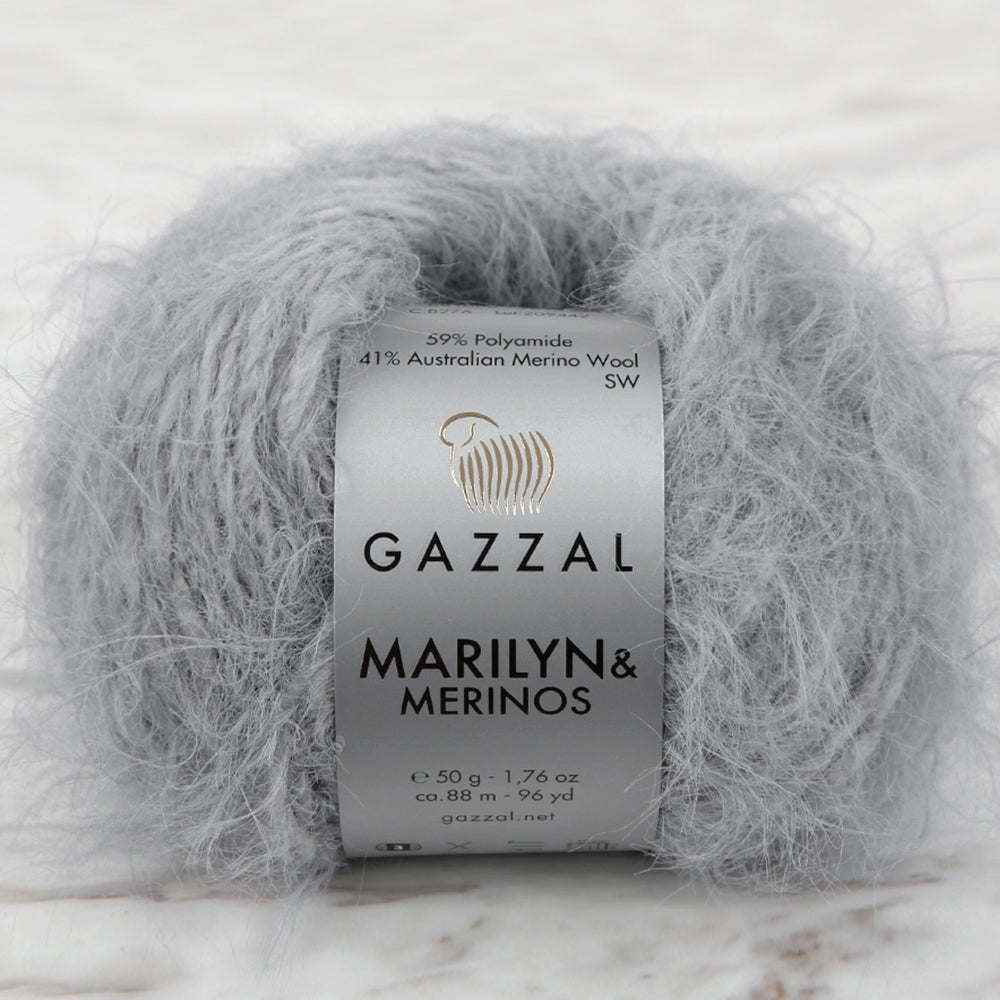 Gazzal Marilyn&Merinos Gri El Örgü İpi - 8276