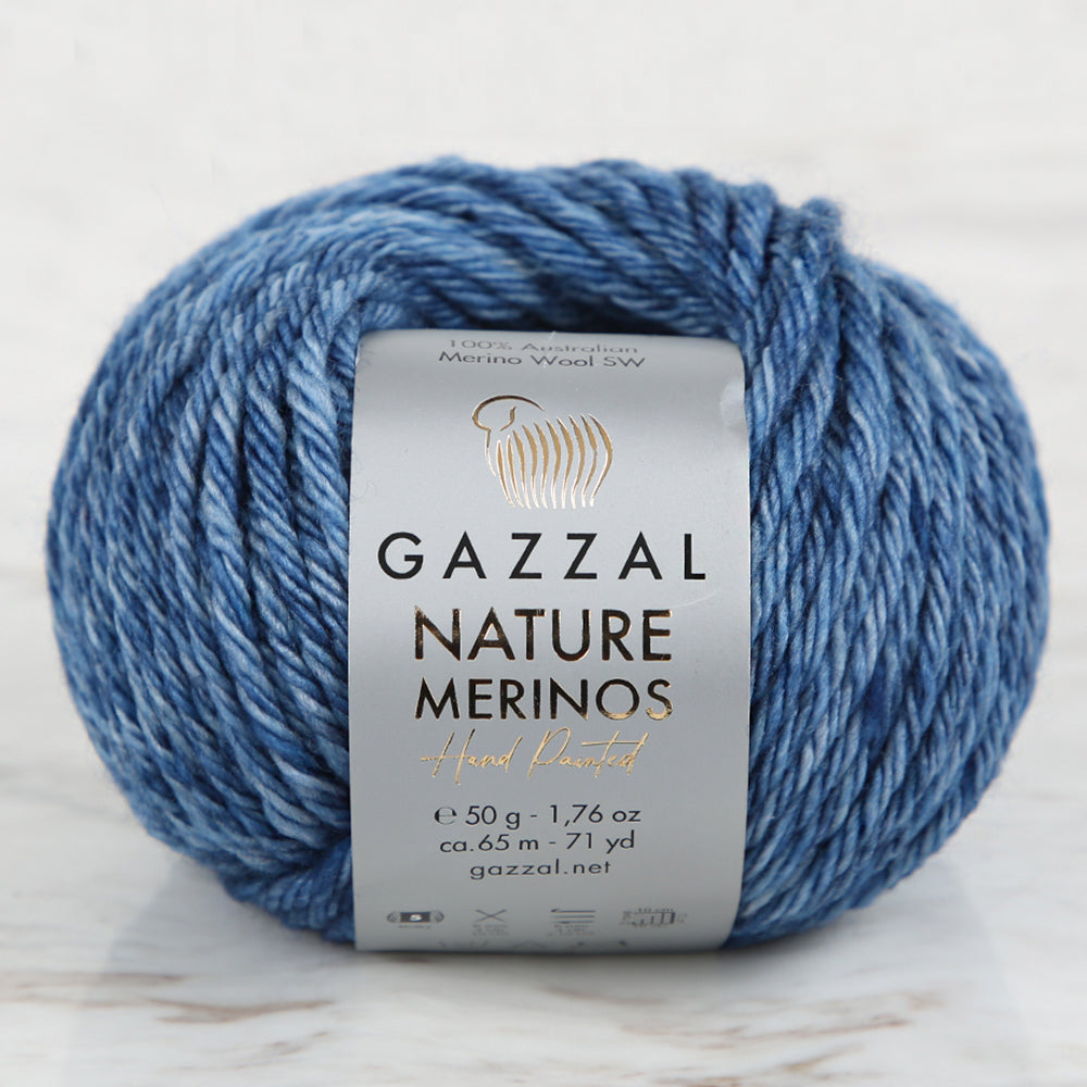 Gazzal Nature Merinos Mavi 8306 ile bebeğinize yumuşacık ve güvenli el örgüsü konforu sunun.