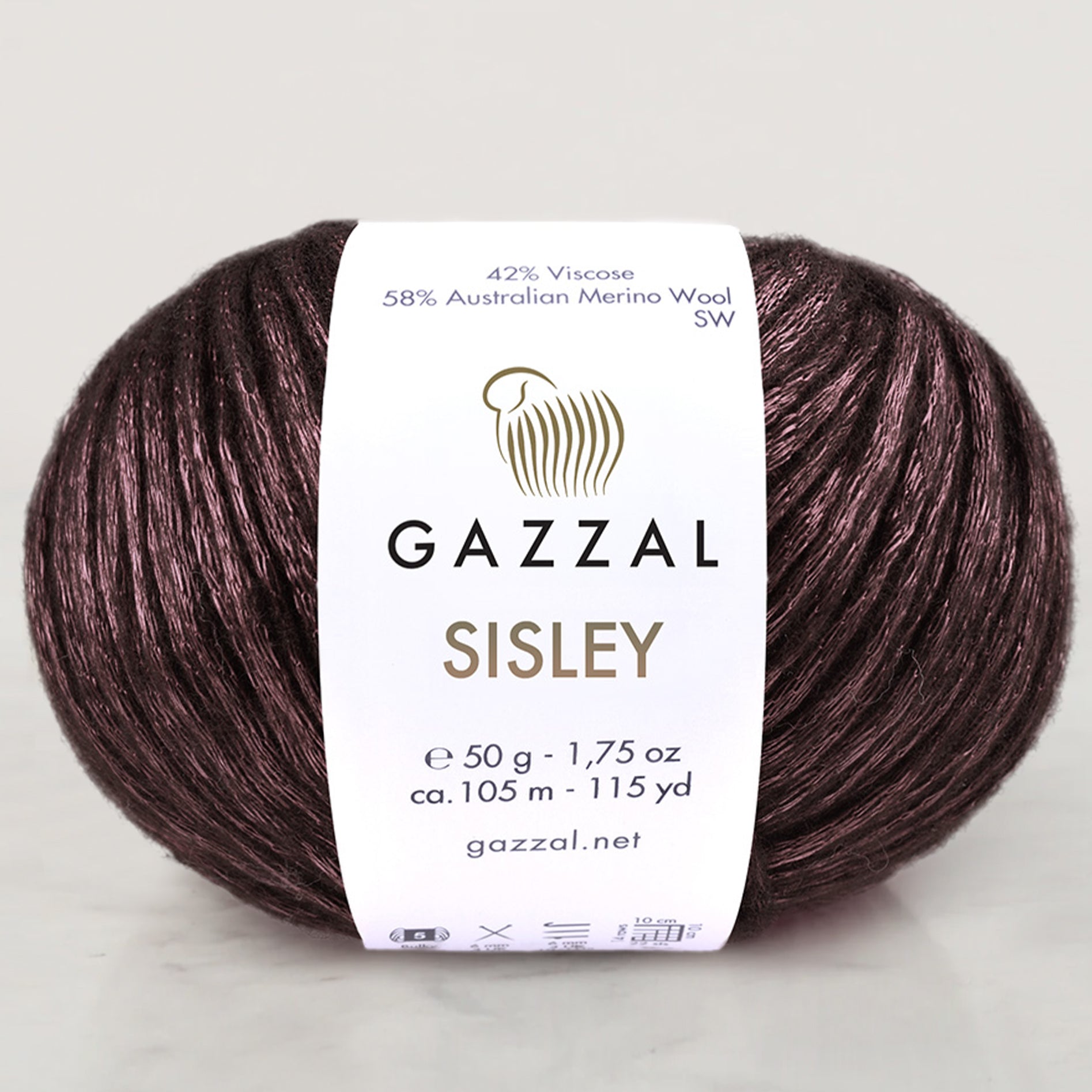 Gazzal Sisley Kahverengi El Örgü İpi- 5714