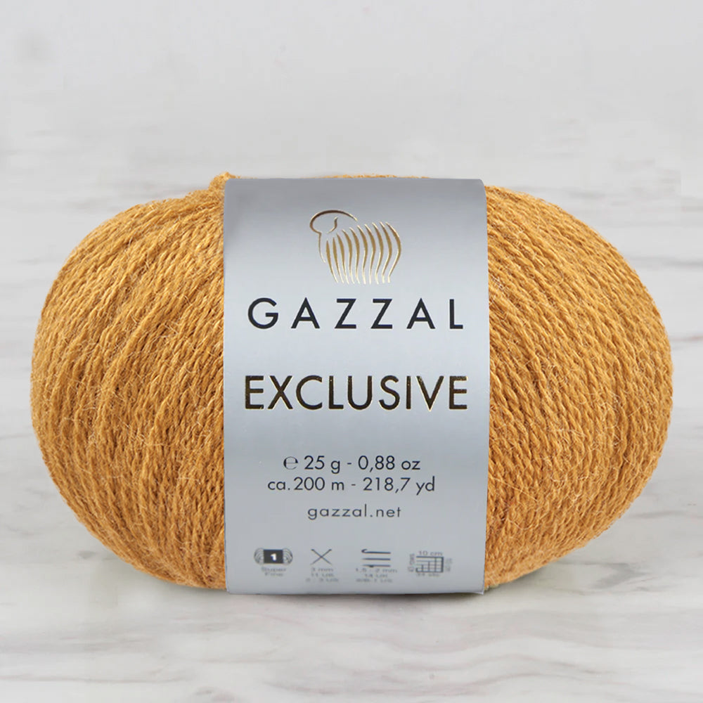 Gazzal Exclusive 9930 sarı el örgü ipi, yumuşak dokusu ve dayanıklı yapısıyla projelerinize canlılık katar.