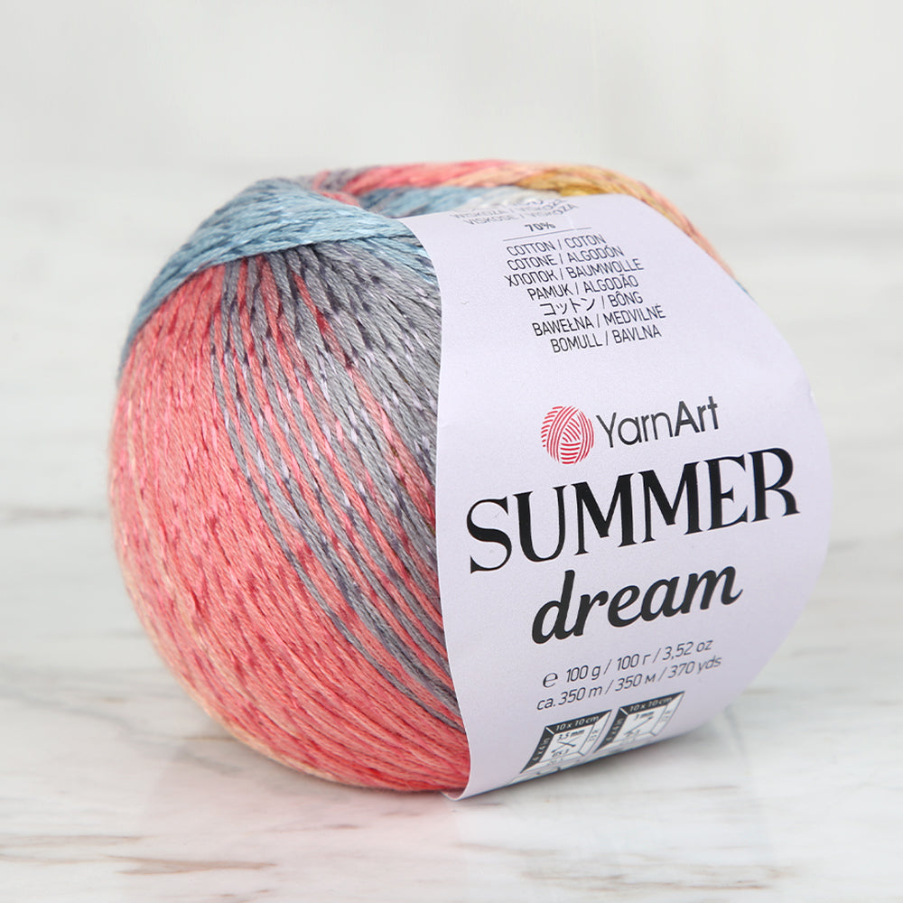 YarnArt Summer Dream 4307 ebruli ipiyle yazlık projelerinize renk ve yumuşaklık katın.