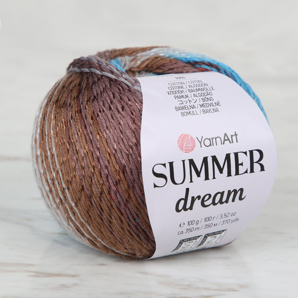 YarnArt Summer Dream 4311 ebruli ipiyle yumuşak dokulu yazlık örgülerinize renk katın.