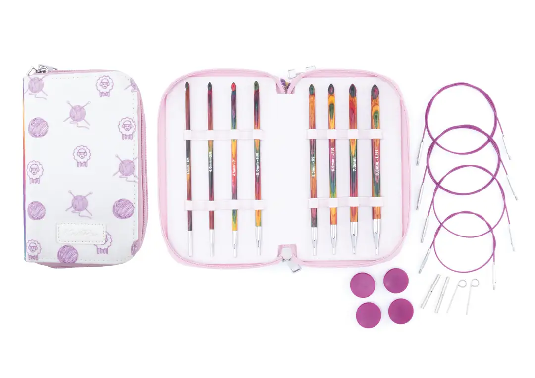 KNITPRO SYMFONIE2 Tunus tığ seti pürüzsüz ahşap ve ergonomik tasarımla eşsiz örgü konforu sunar.