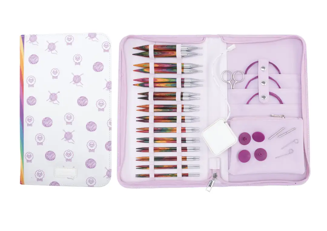 KNITPRO SYMFONIE2 Grande Set 13 cm normal uçlu kaymaz örgü şişleriyle kesintisiz ve konforlu örgü keyfi.