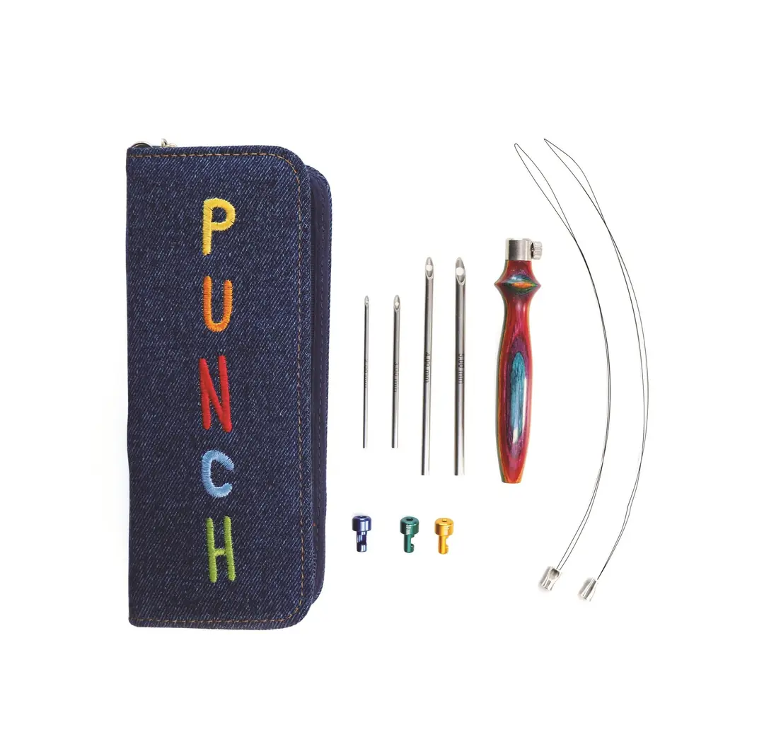 KNITPRO Punch İğnesi Seti VİBRANT 21001 ile yaratıcı projelerinizde kolay kullanım ve canlı renkler.