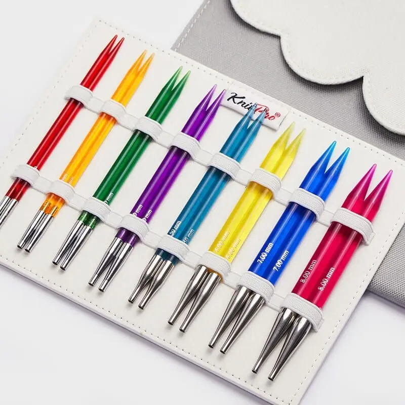 KNITPRO TRENDZ Deluxe 13 cm normal uçlu set, ergonomik ve kaymaz yapısıyla profesyonel örgü keyfi sunar.