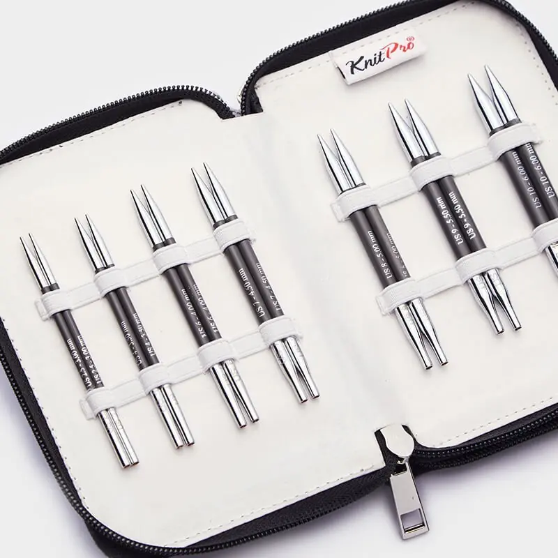 Karbonz Midi Set 10 cm kısa uçlu hafif karbon çubuklarla hızlı ve rahat örgü deneyimi.