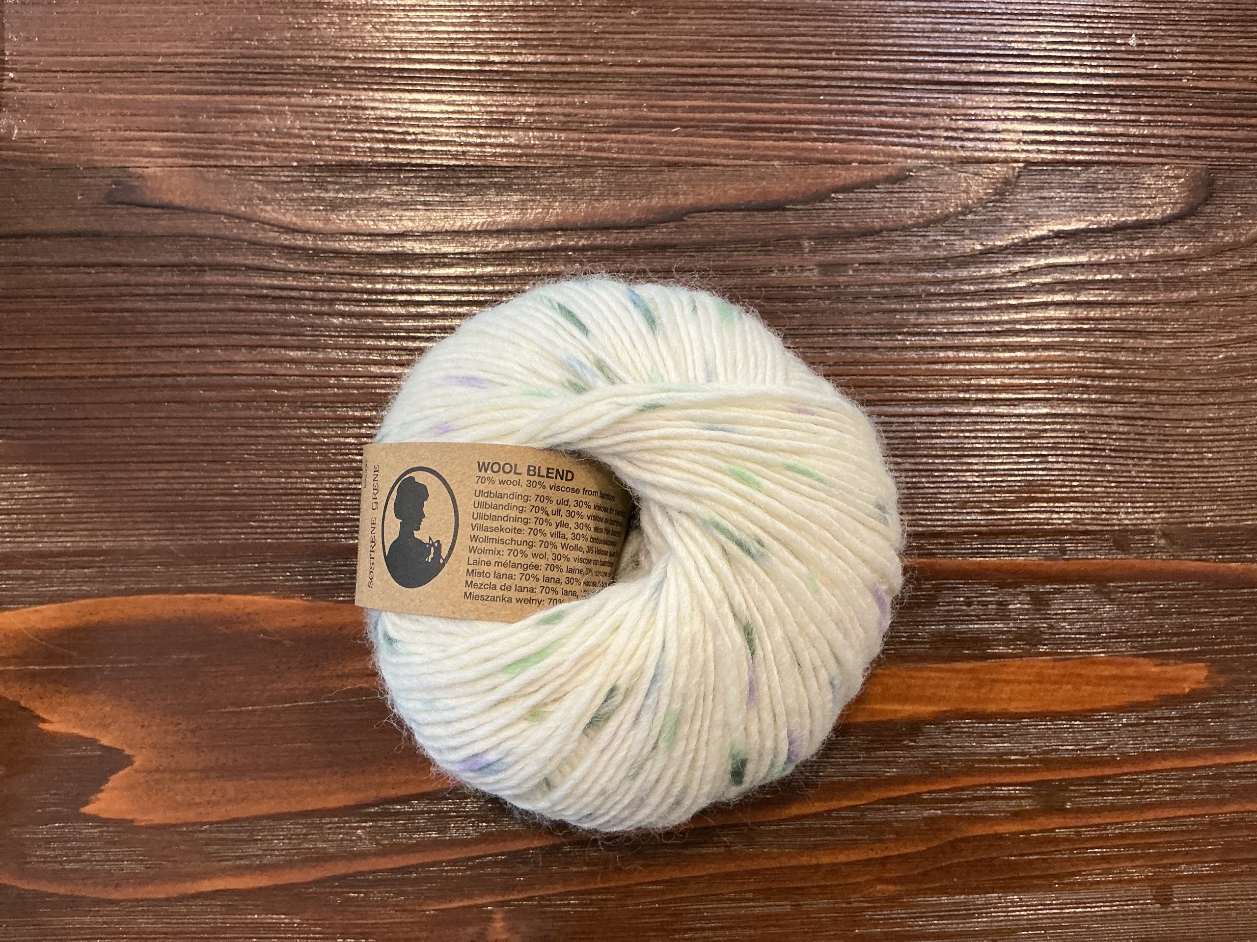 Sostrene Grene Wool Blend El Örgü İpi Mavi&Lila- 4300