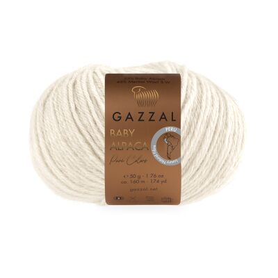 Gazzal Baby Alpaca El Örgü İpi -Ekru- 6450