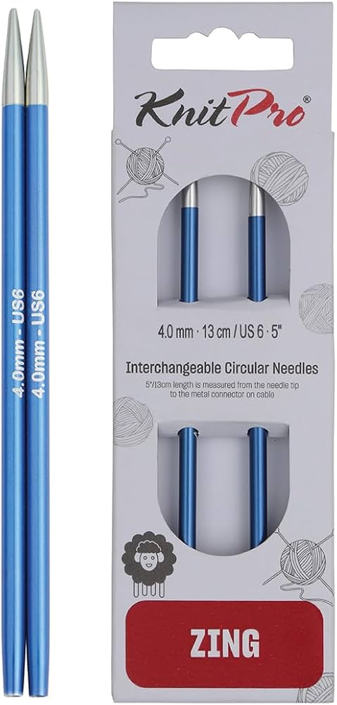 KNITPRO ZING Değiştirilebilir Misinalı Şiş Ucu (4.0 mm - 13 cm) - 47503