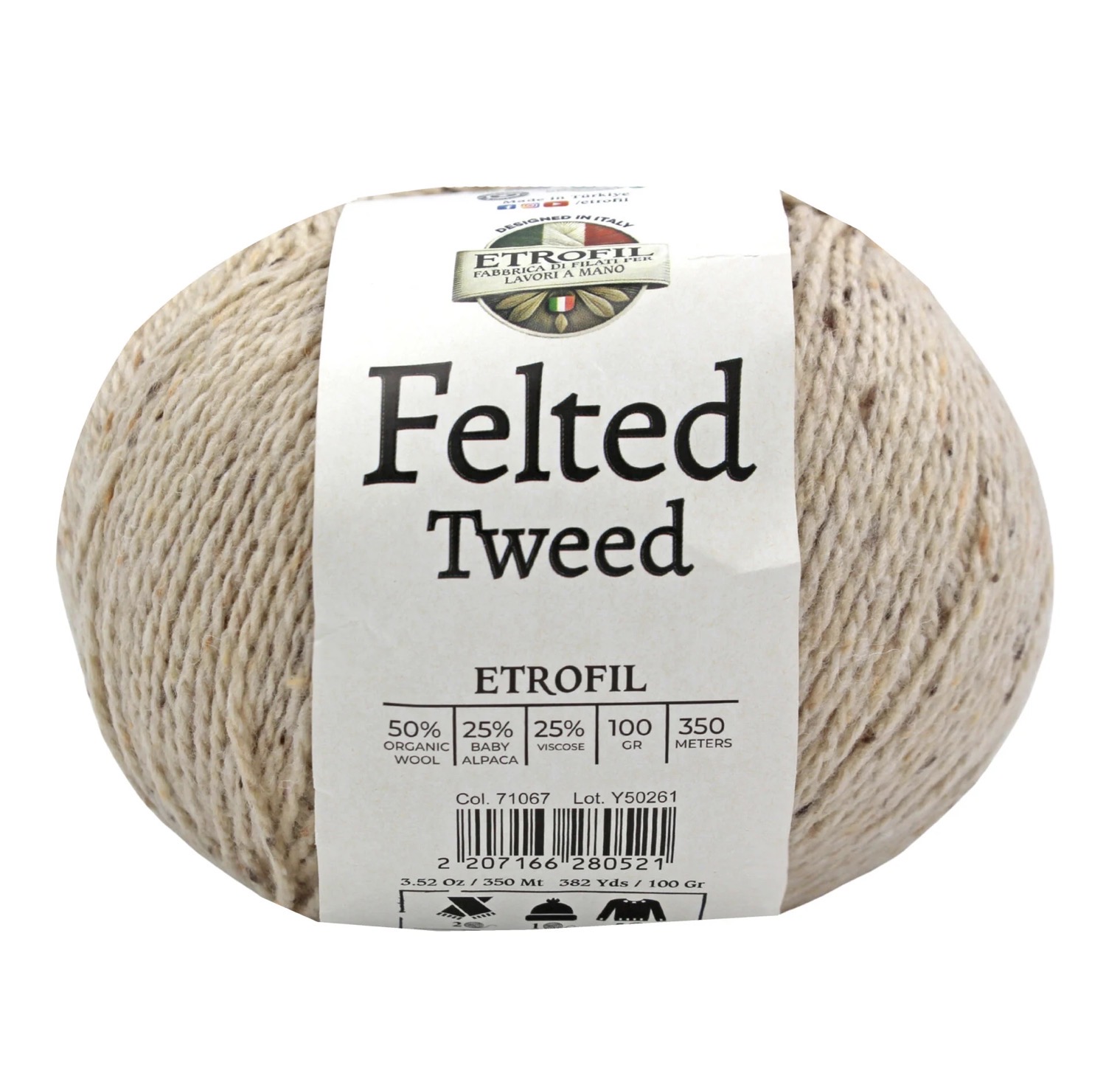 Felted Tweed 100g 350m - 71067 DOĞAL KETEN