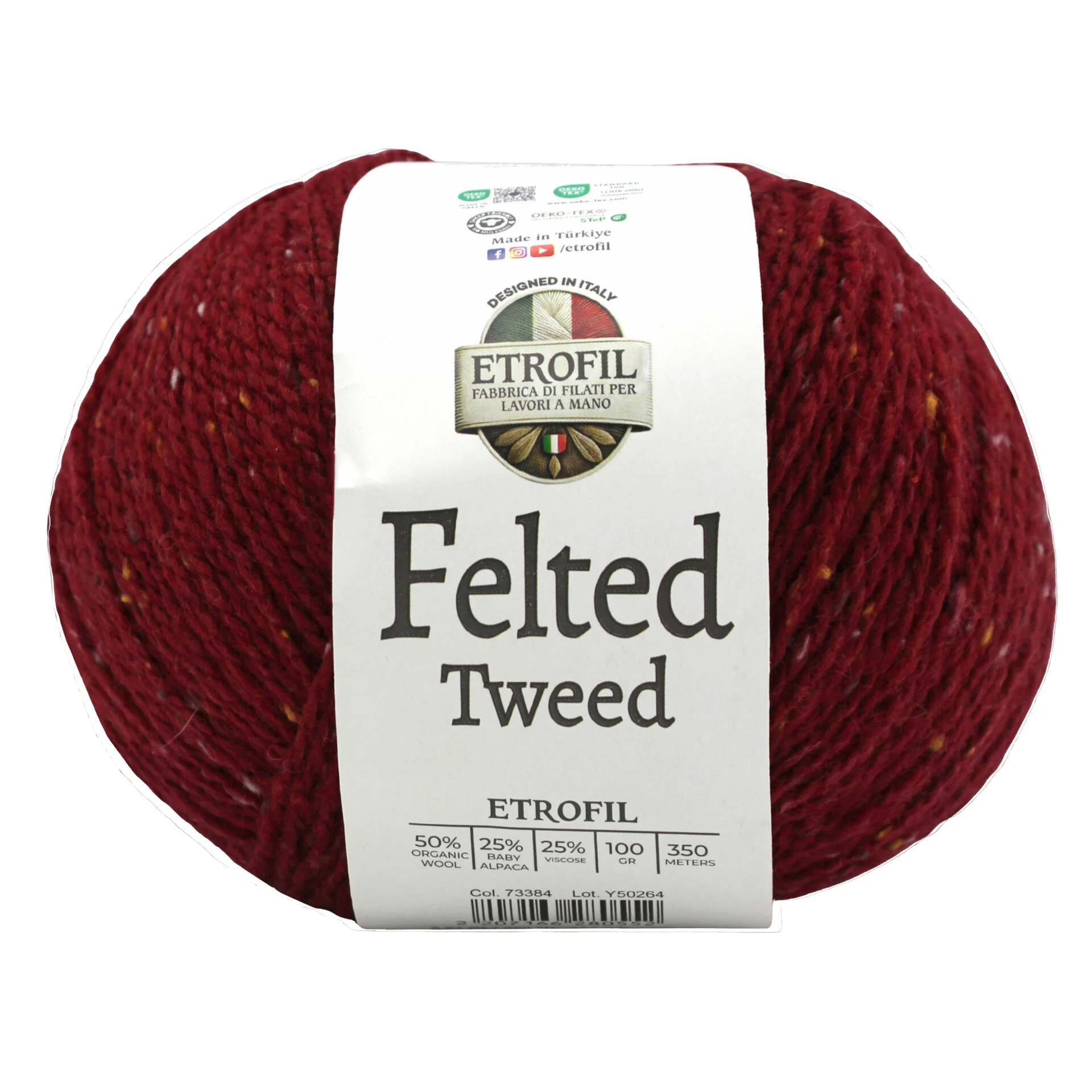 Felted Tweed 100g 350m - 73384 KIZIL MERCAN