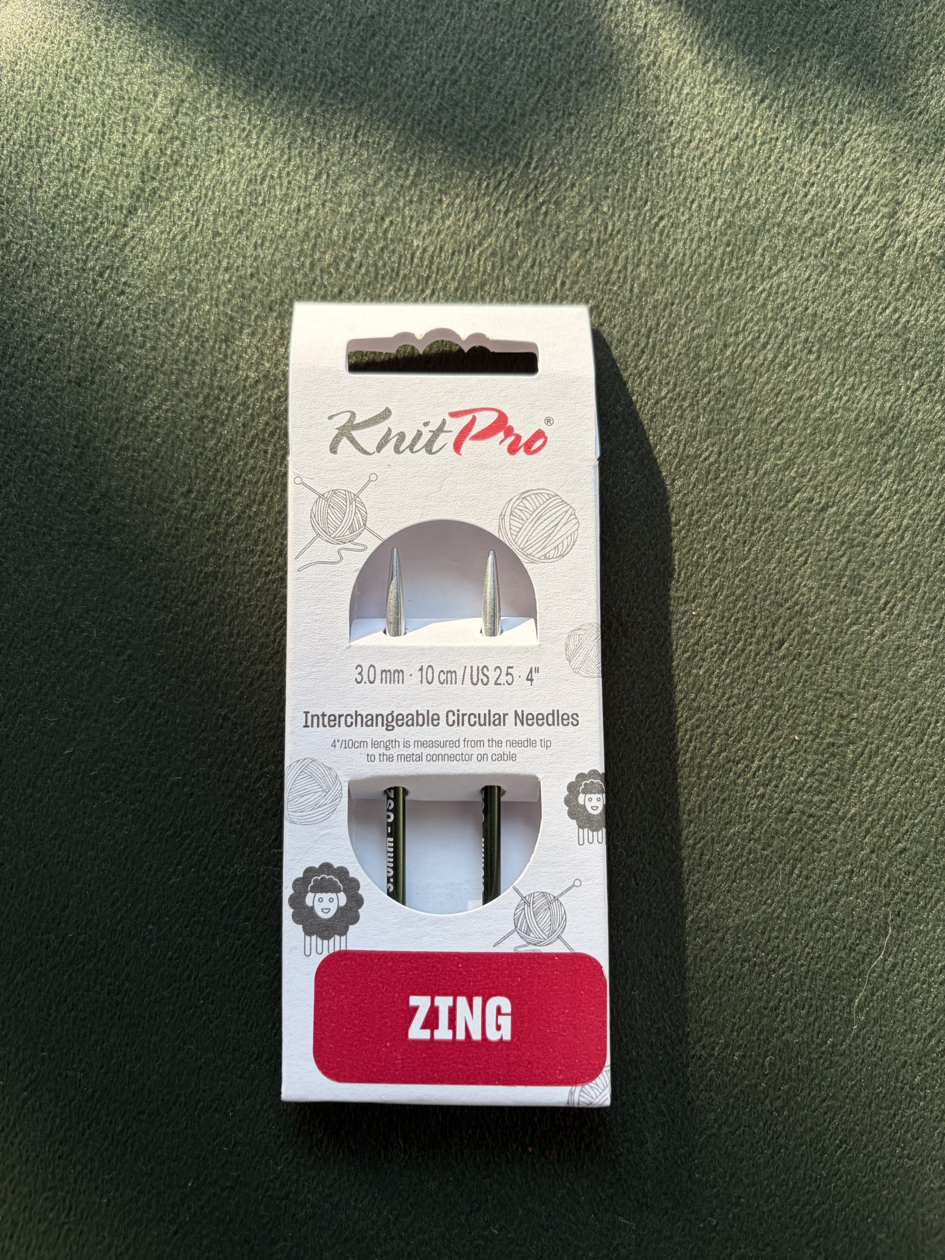 KNITPRO ZING Değiştirilebilir Misinalı Şiş Ucu (3.0 mm - 10 cm) - 47528