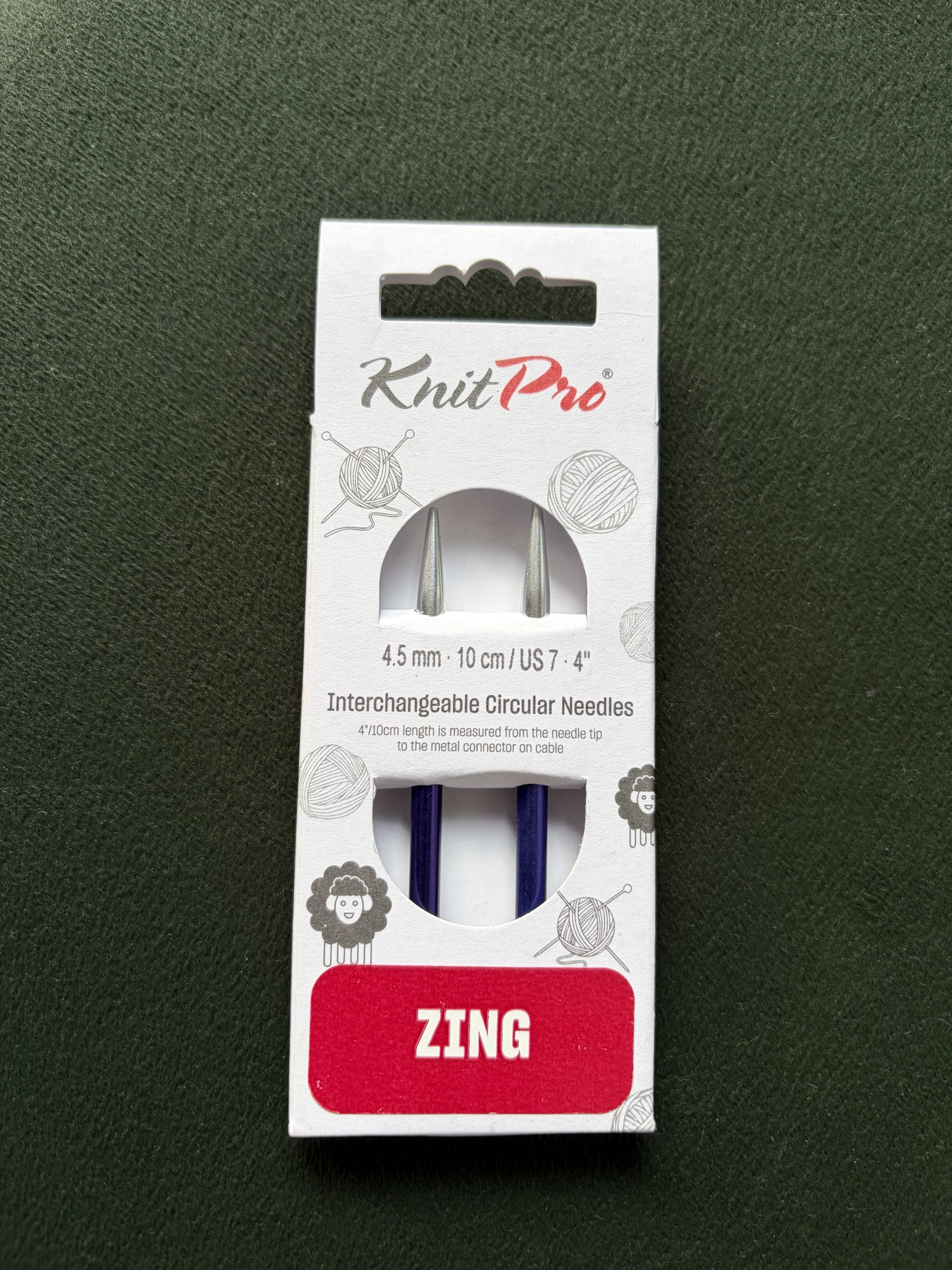 KNITPRO ZING Değiştirilebilir Misinalı Şiş Ucu (5.0 mm - 10 cm) - 47525