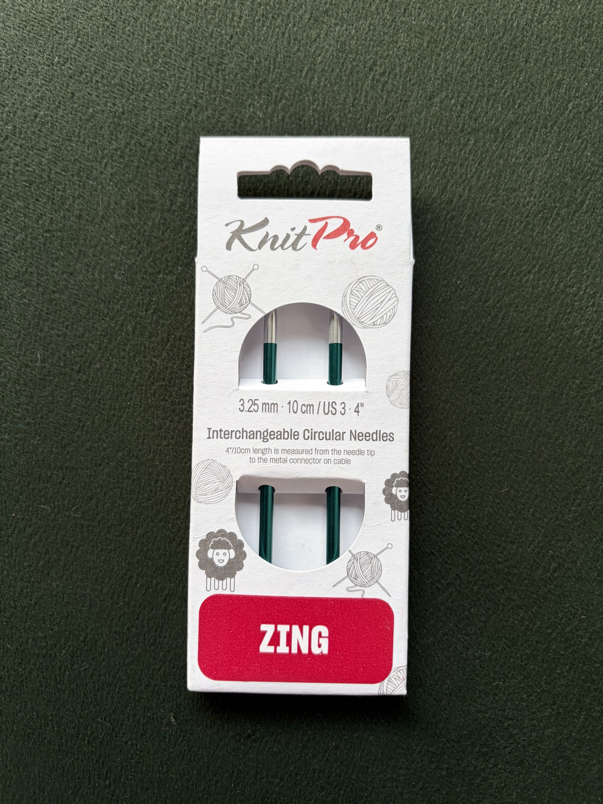 KNITPRO ZING Değiştirilebilir Misinalı Şiş Ucu (3.25 mm - 13 cm) - 47512