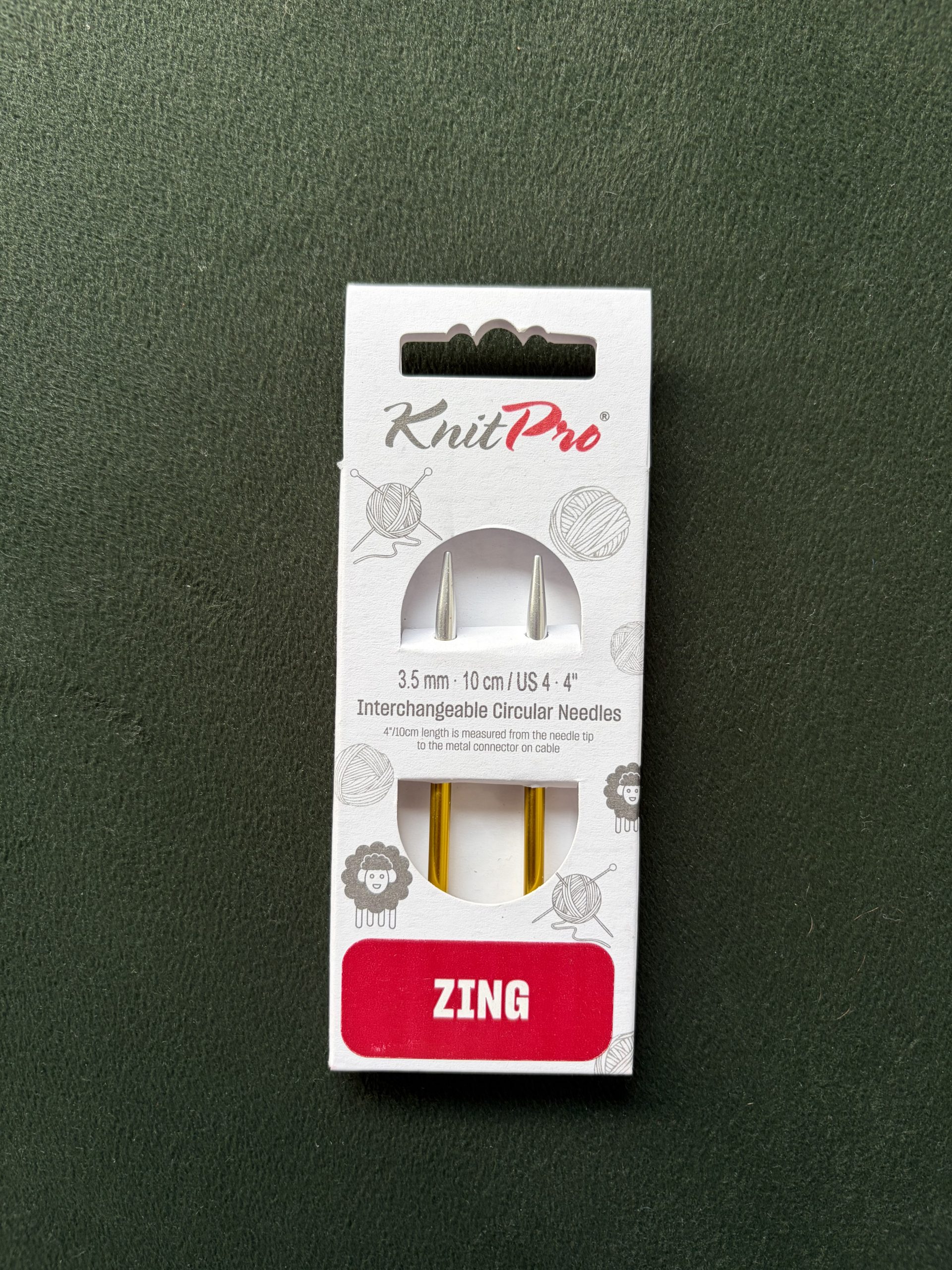 KNITPRO ZING Değiştirilebilir Misinalı Şiş Ucu (3.5 mm - 10 cm) - 47521