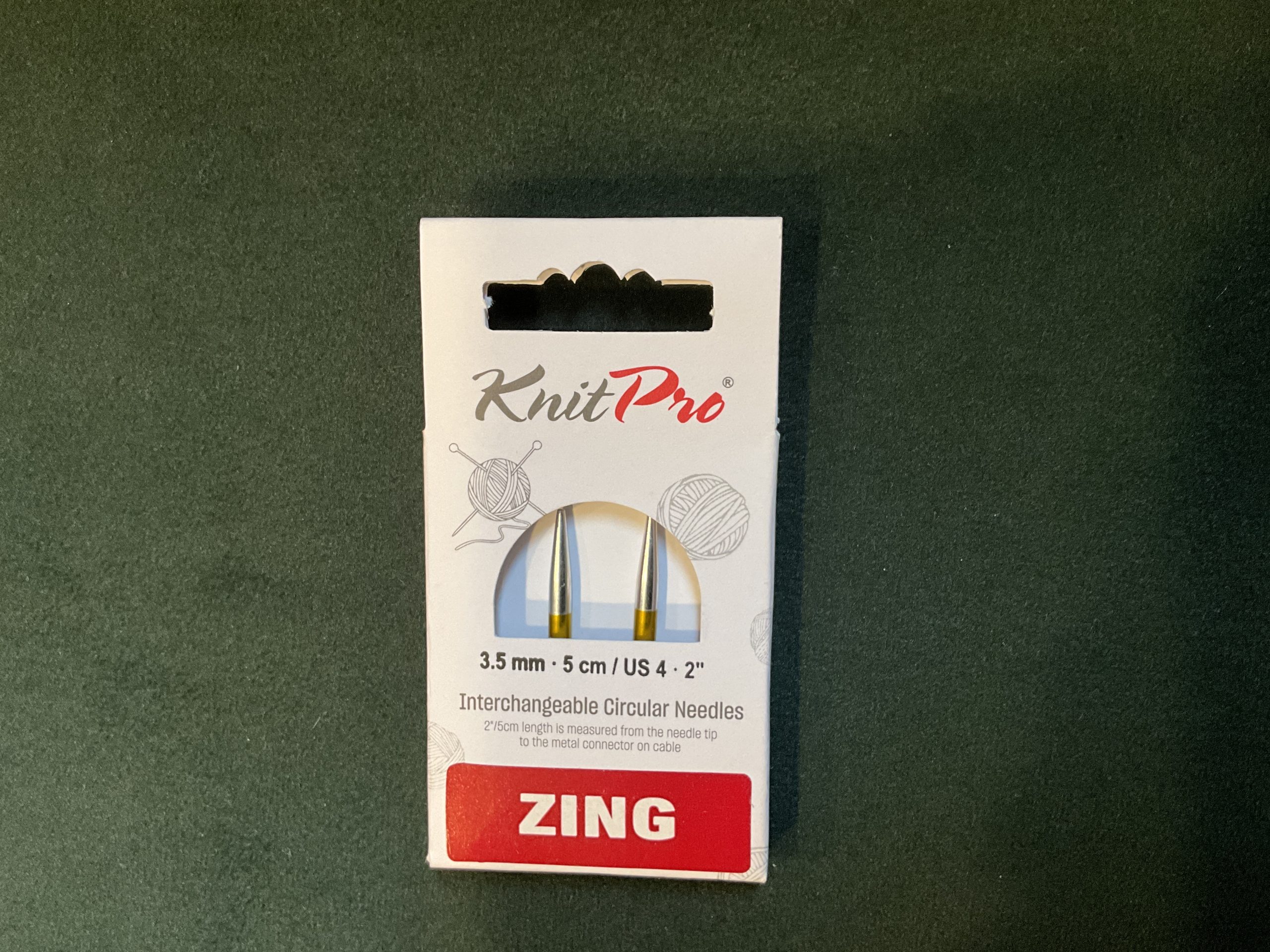 KNITPRO ZING Değiştirilebilir Misinalı Şiş Ucu (3.5 mm - 5 cm) - 47543