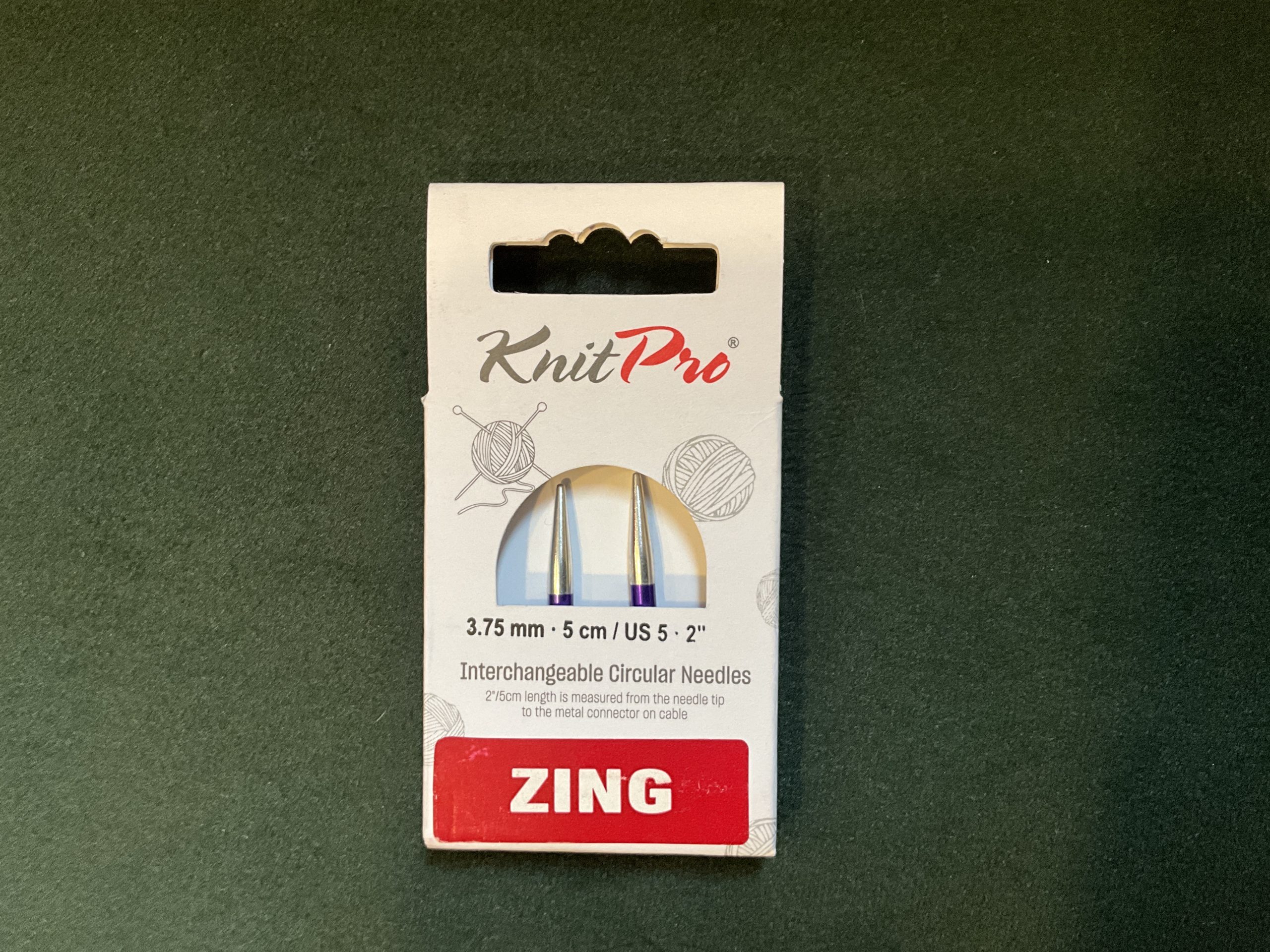 KNITPRO ZING Değiştirilebilir Misinalı Şiş Ucu (3.75 mm - 5 cm) - 47544