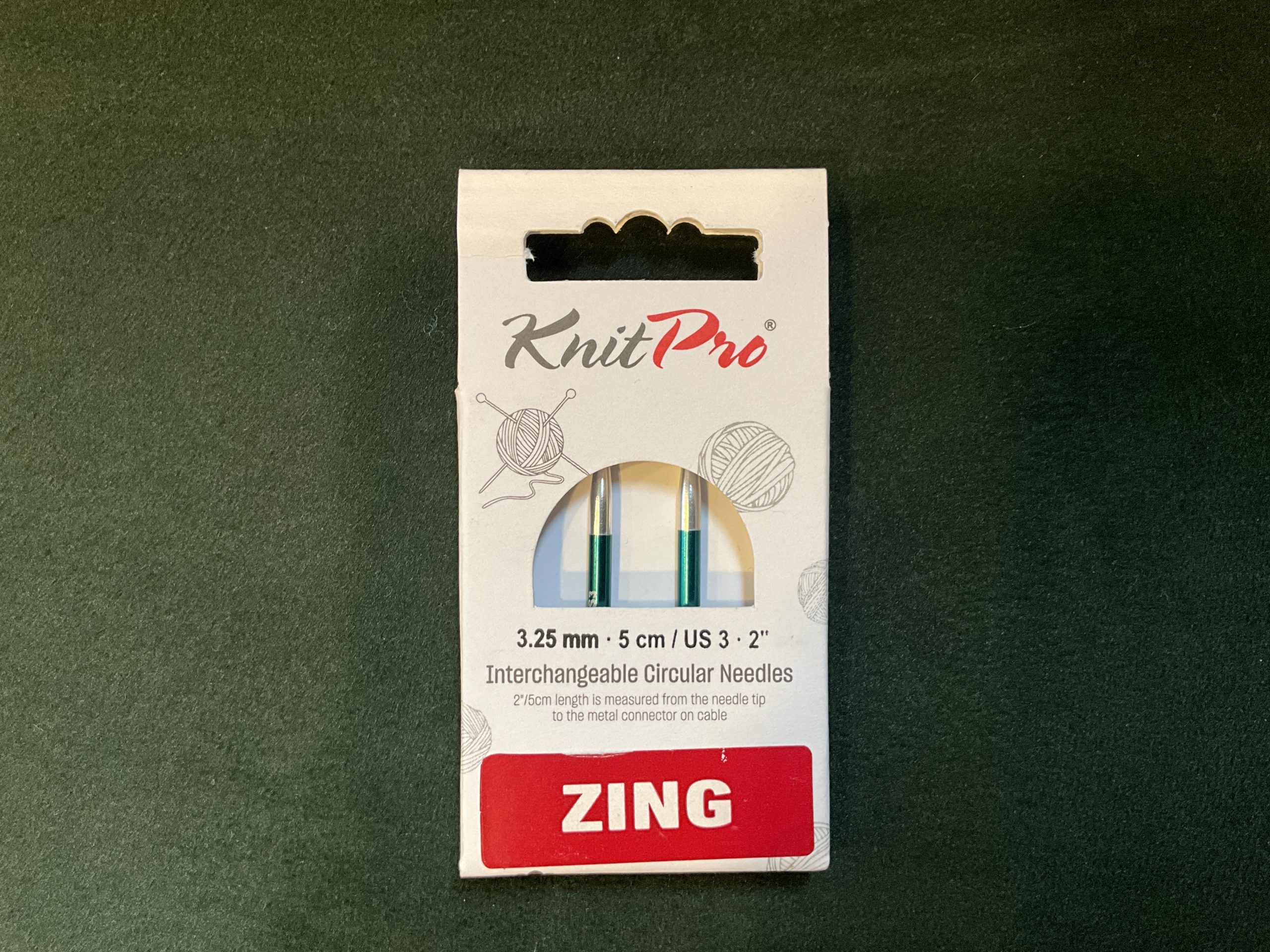 KNITPRO ZING Değiştirilebilir Misinalı Şiş Ucu (3.25 mm - 5 cm) - 47542